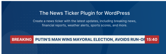 Live News – Responsive News Ticker Wordpress Plugin