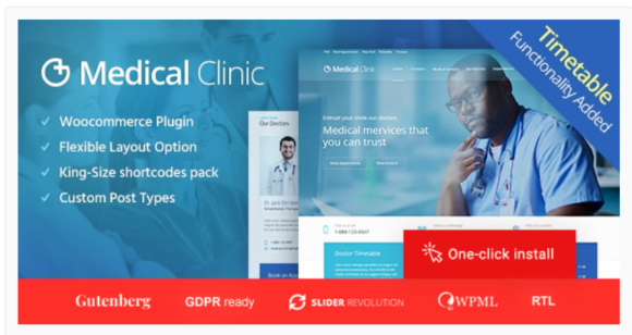 Medical Clinic - Doctor and Hospital Health WordPress Theme