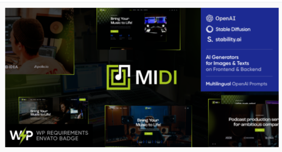 Midi - Sound & Music WordPress Theme