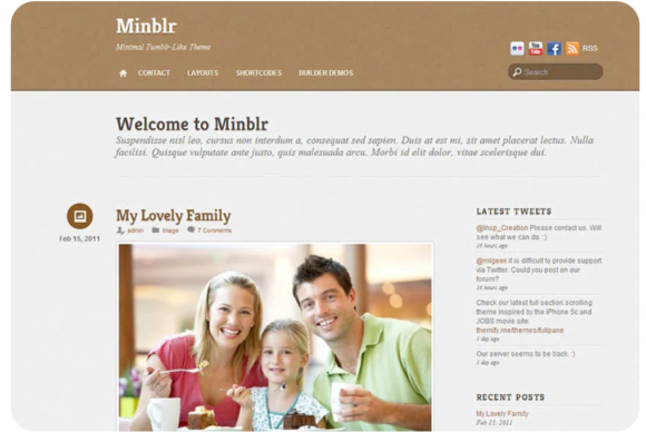 Minblr - Wordpress Theme