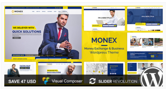 Monex - Money Exchange & Finance Business WordPress Theme