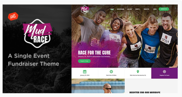 MudRace - A Single Event Fundraiser WordPress Theme