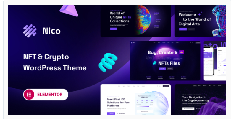Nico - Creative & NFT-affiliate WordPress Theme