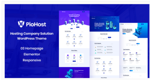 Piohost - Domain and Web Hosting WordPress Theme