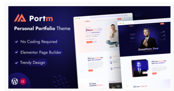Portm - Personal Portfolio WordPress Theme