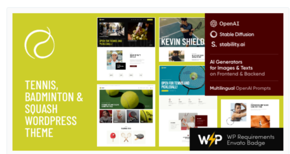 Racquet - Tennis, Badminton & Squash WordPress Theme