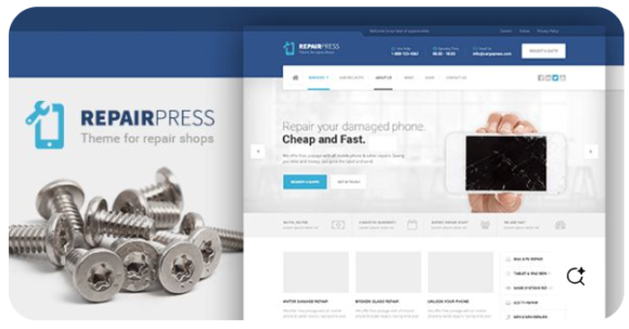 RepairPress – WordPress Theme for Electronics, Mobile and Tech Repair Businesses