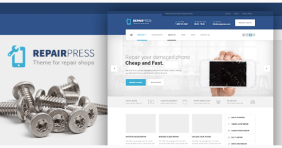 RepairPress — WordPress Theme for Electronics, Mobile and Tech Repair Businesses