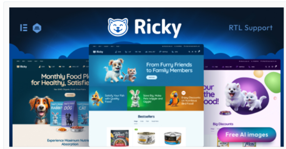 Ricky - Pet Shop & Care WooCoomerce Theme