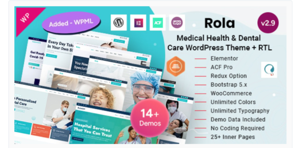 Rola - Medical Health & Dental Care Elementor WordPress Theme