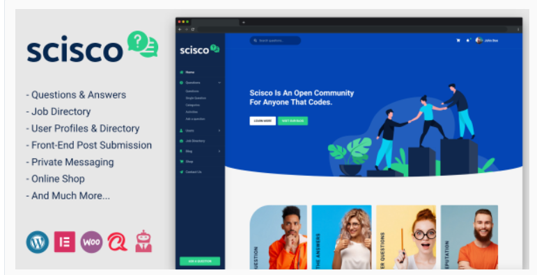 Scisco - Questions and Answers WordPress Theme