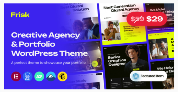 Frisk - Creative Agency & Portfolio WordPress Theme