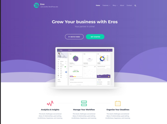 Eros – Modern Portfolio and Creative WordPress Theme