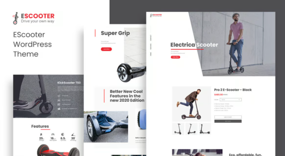 Escoot – One Page, Single Product WooCommerce Theme
