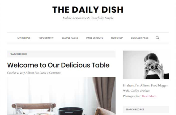 Daily Dish Pro theme