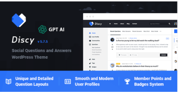 Discy - Social Questions and Answers WordPress Theme