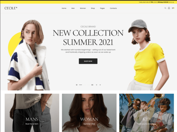 Cecile – Minimalist WooCommerce Theme