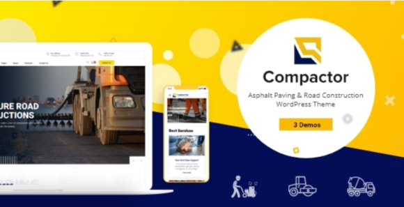 Compactor - Road Construction WordPress Theme