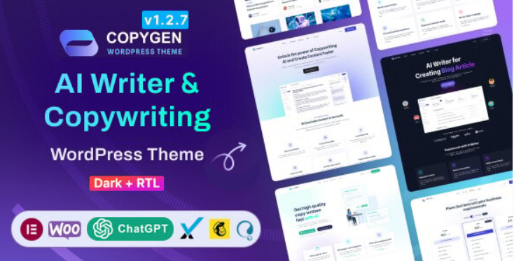 CopyGen - AI Writer & Copywriting Landing Page WordPress Theme