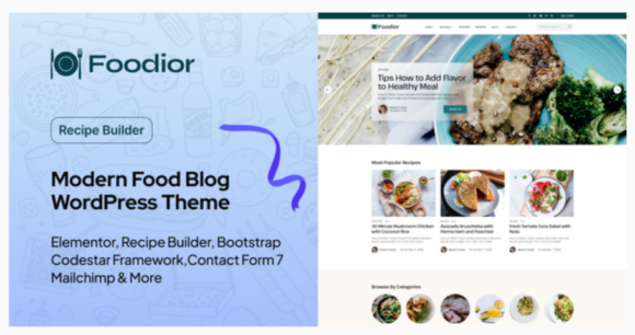 Foodior - Personal Food Blog WordPress Theme