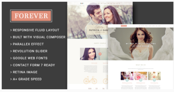 Forever - Wedding Couple & Planner/ Agency WordPress Theme