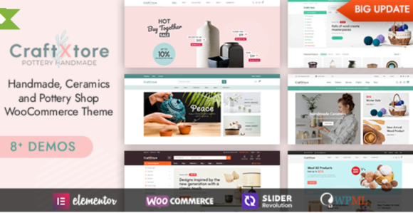 CraftXtore - Handmade, Ceramics and Pottery Shop WooCommerce Theme Wordpress Theme