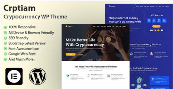 Crptiam - Cryptocurrency WordPress Theme