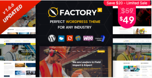 Factory Plus - Industry and Construction WordPress Theme