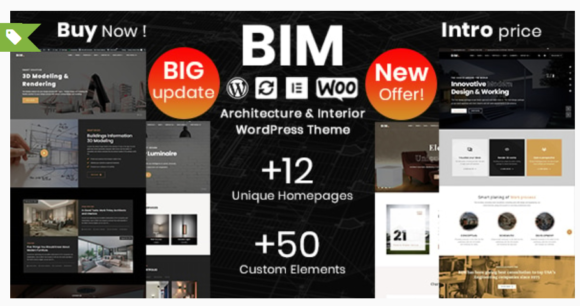 BIM - Architecture & Interior Design Elementor WordPress Theme