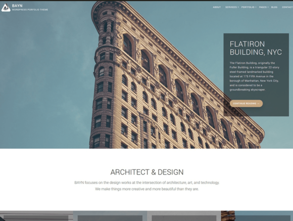Bayn - WordPress Portfolio Theme