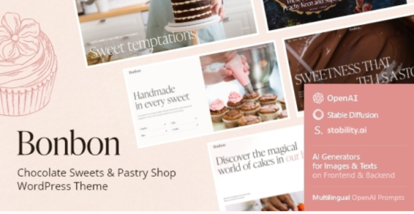 Bonbon - Chocolate & Pastry Shop WordPress Theme