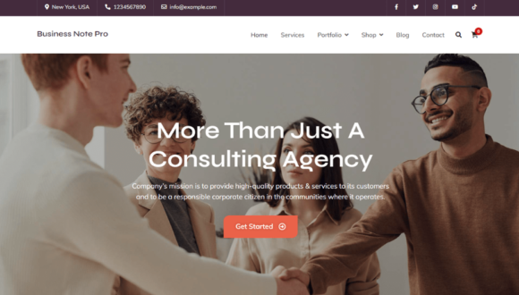 Business Note Pro – Elementor Business WordPress Theme