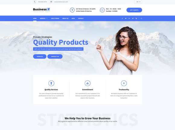 BusinessX – WordPress Theme