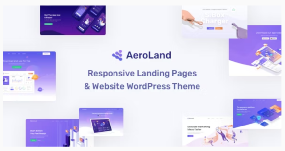 AeroLand - App Landing Software Website WordPress Theme