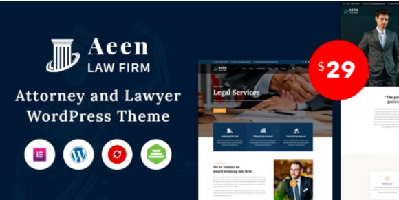 Aeen - Attorney and Lawyer WordPress Theme
