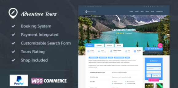 Adventure Tours - WordPress Tour/Travel Theme