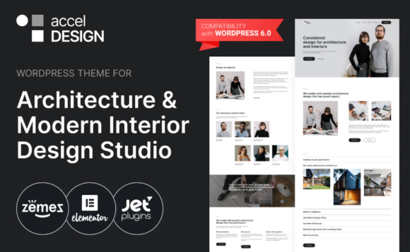 AccelDesign - WordPress Theme for Architecture & Modern Interior Design Studio