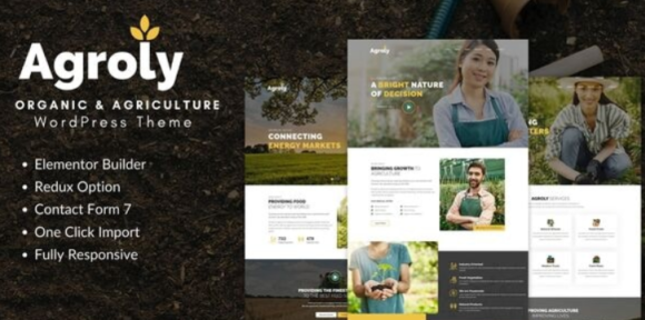 Agroly - Organic & Agriculture Food WordPress Theme