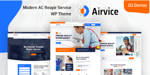 Airvice - AC Repair Services WordPress Theme