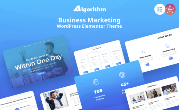 Algorithm - Business Marketing WordPress Elementor Theme