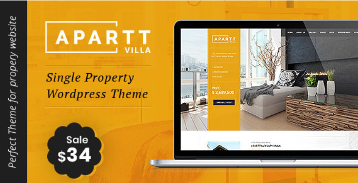 APARTT VILLA - Single Property Real Estate WordPress Theme