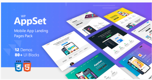 Appset - App Landing Page WordPress Responsive Theme in Marketing Blog & Digital Portfolio Showcase