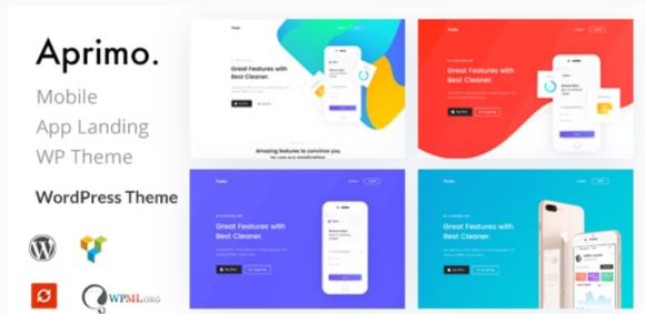 Aprimo - Mobile & App Landing WordPress Theme