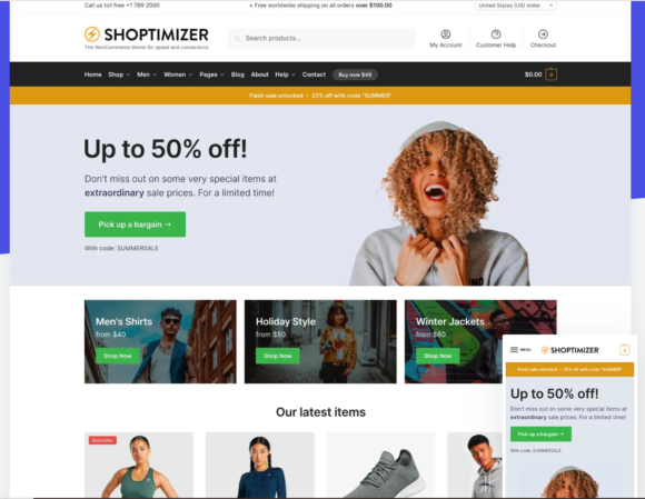 Shoptimizer - FAST WooCommerce theme