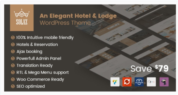 Solaz - An Elegant Hotel & Lodge WordPress Theme