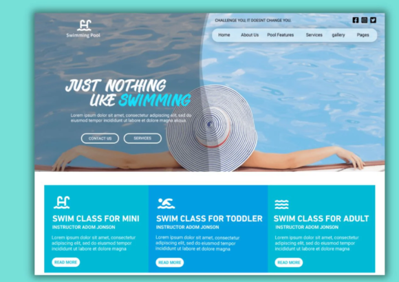 Splash - Swimming Pool WordPress Theme