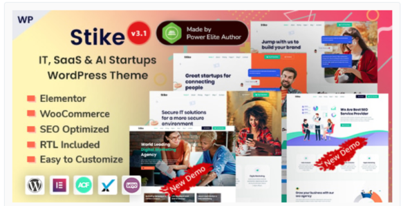 Stike - Technology & SEO IT Startup Elementor WordPress Theme