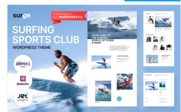 Surge - Surfing Sports Club WordPress Theme