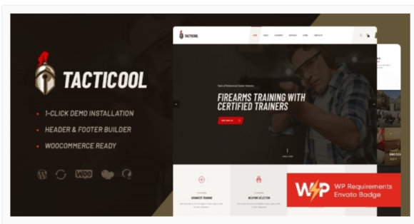 Tacticool - Shooting Range & Gun Store WordPress Theme
