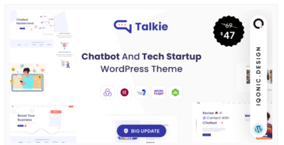 Talkie - Chatbot and Tech Startup WordPress Theme